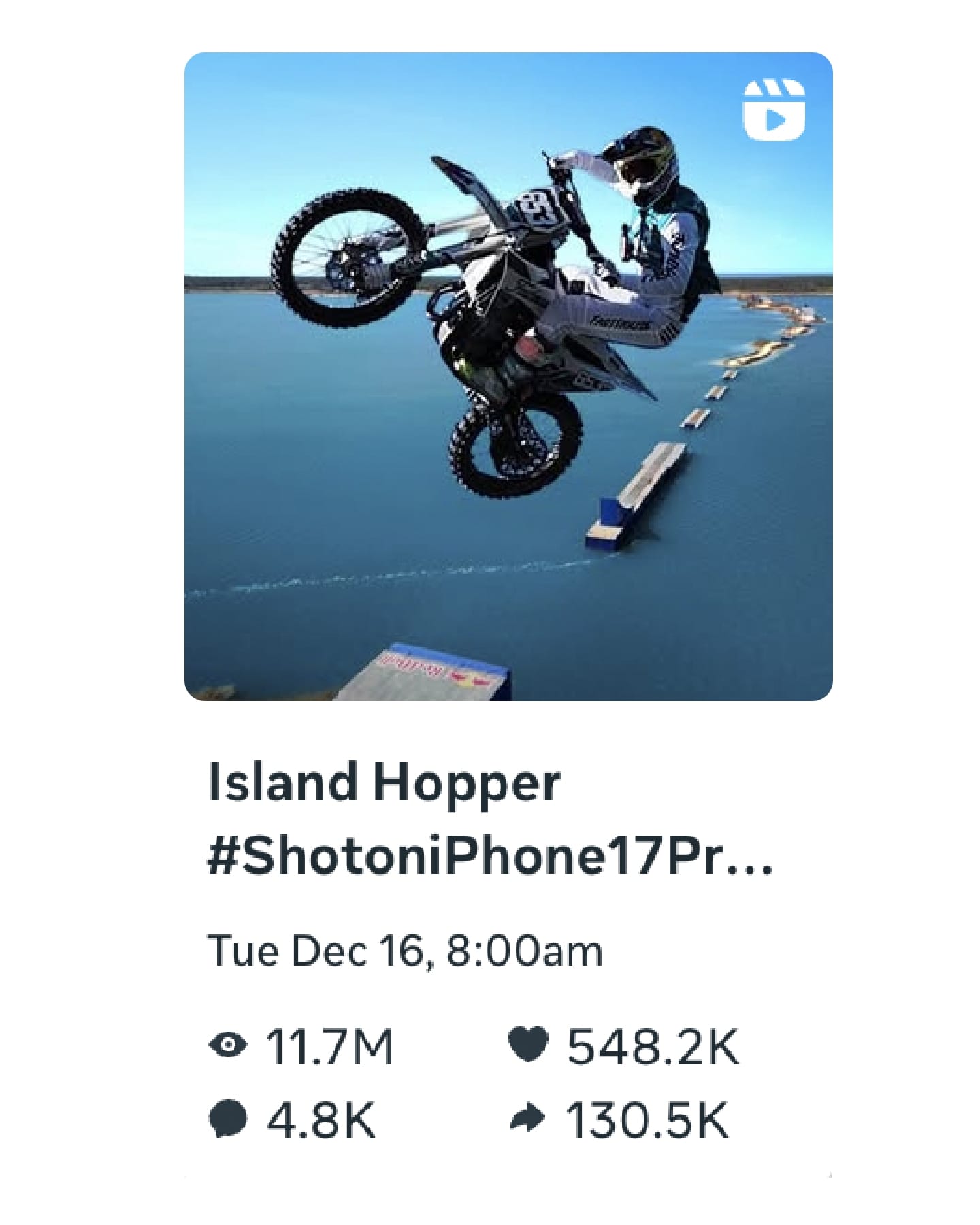Red Bull Island Hopper organic view statistics